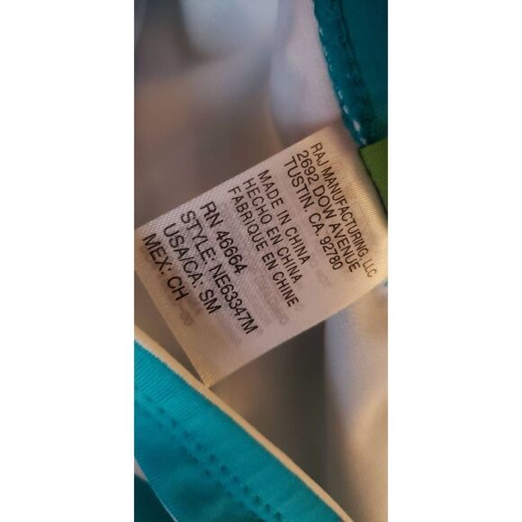 NEXT SYNCHRONY TUNNEL PANT TEAL & WHITE STRIPE SIDE TIE CINCH NWT SZ S - Picture 6 of 6